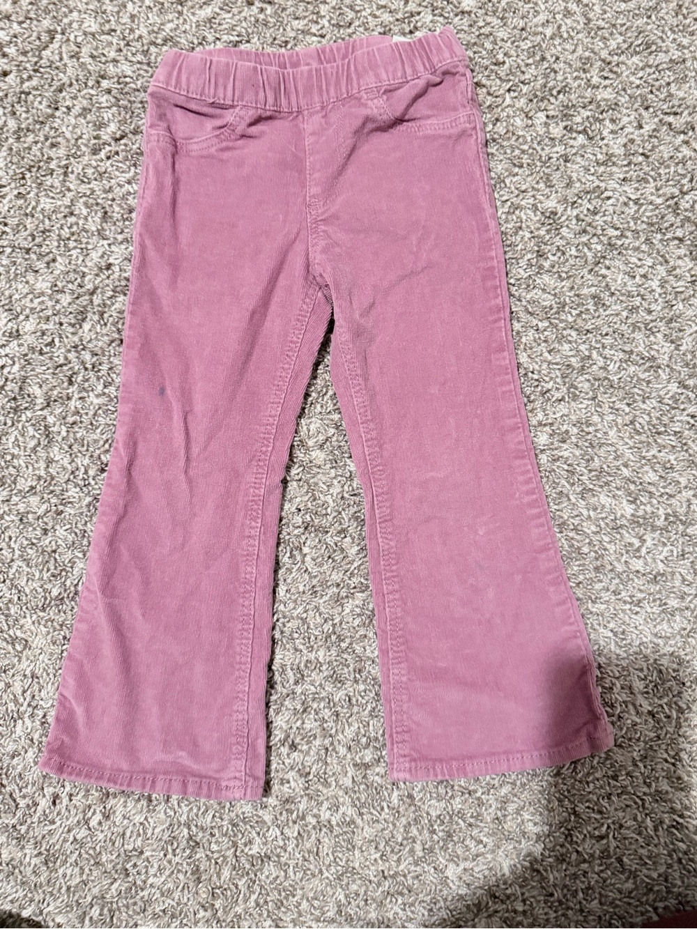 H&M Girls Pink Corduroy Flare Jeans